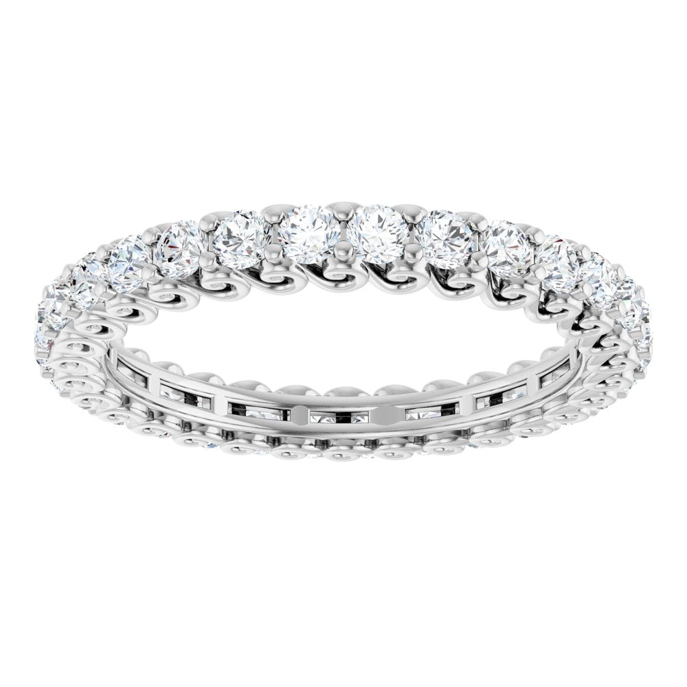 14K White Gold 1 CTW Lab-Grown Diamond Eternity Band