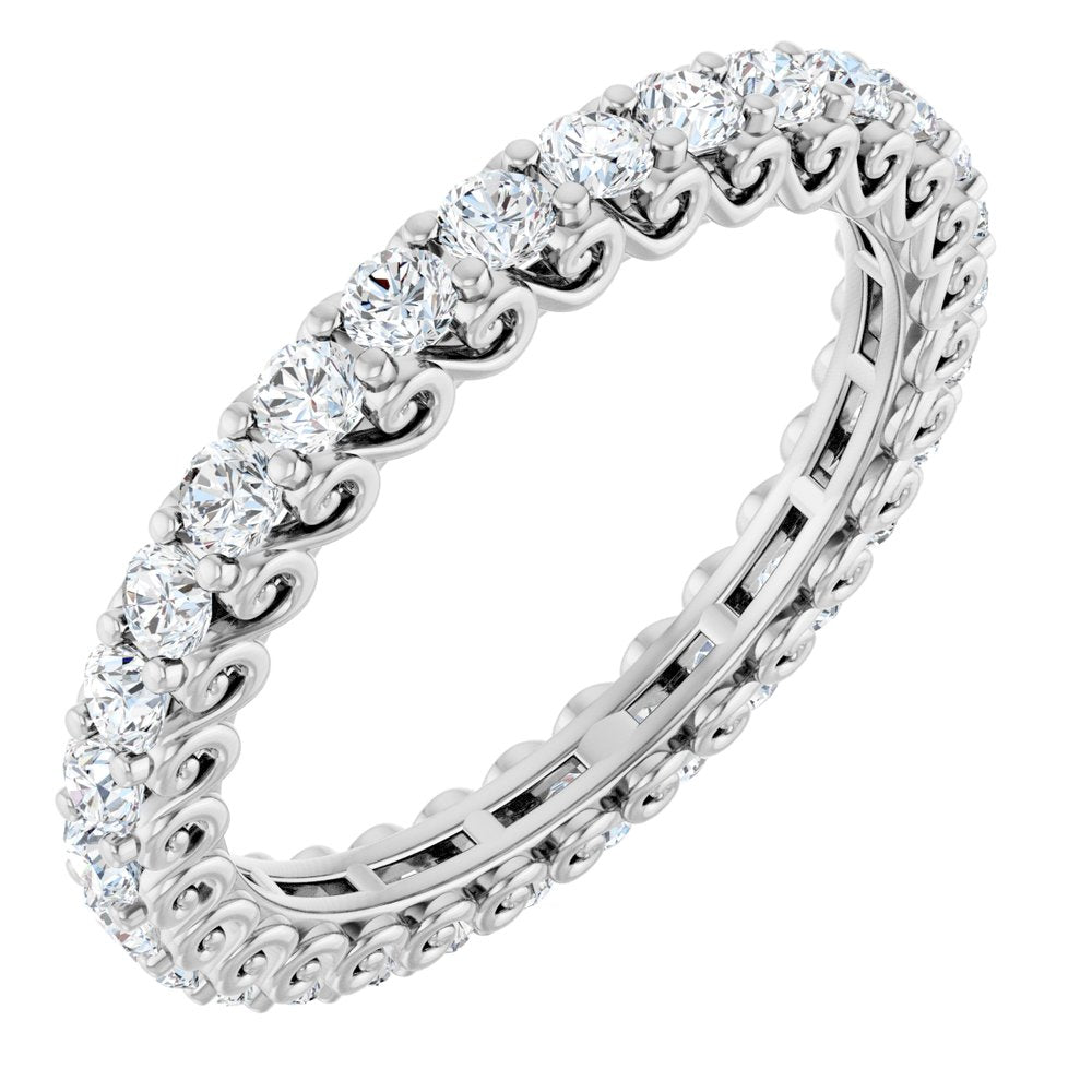14K White Gold 1 CTW Lab-Grown Diamond Eternity Band