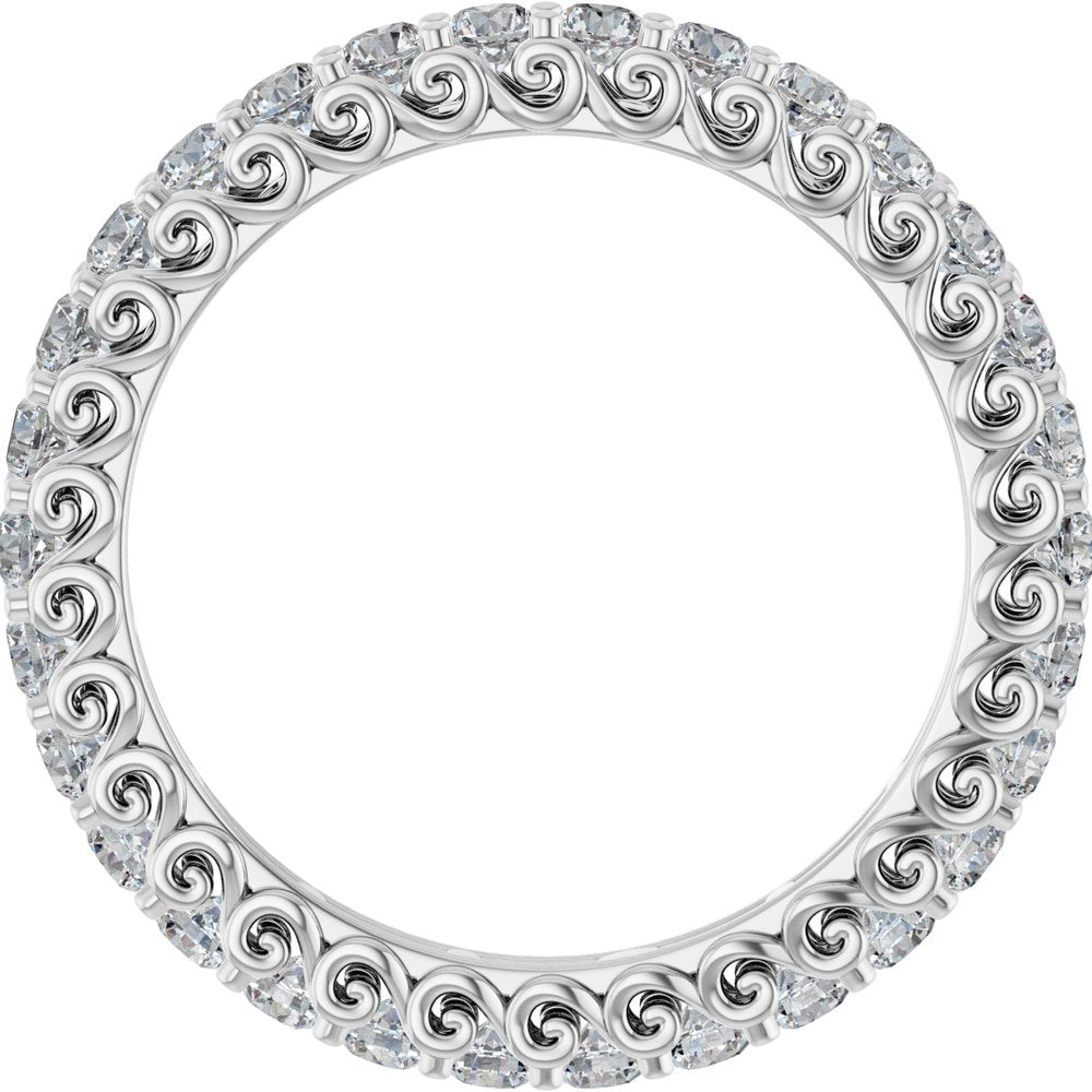 14K White Gold 1 CTW Lab-Grown Diamond Eternity Band