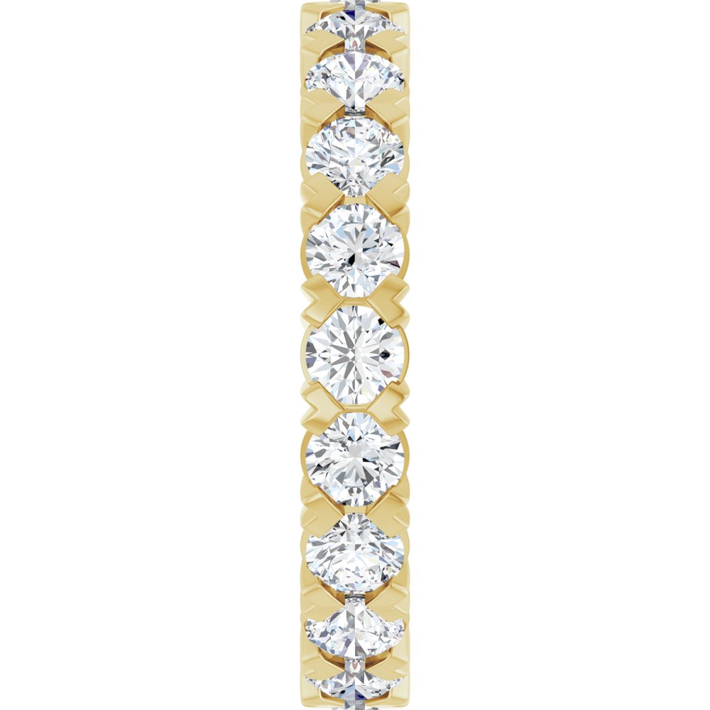 14K Yellow Gold 2 CTW Lab-Grown Diamond Eternity Band Size 5