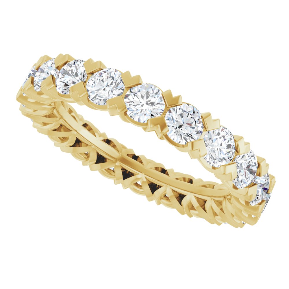 14K Yellow Gold 2 CTW Lab-Grown Diamond Eternity Band Size 5