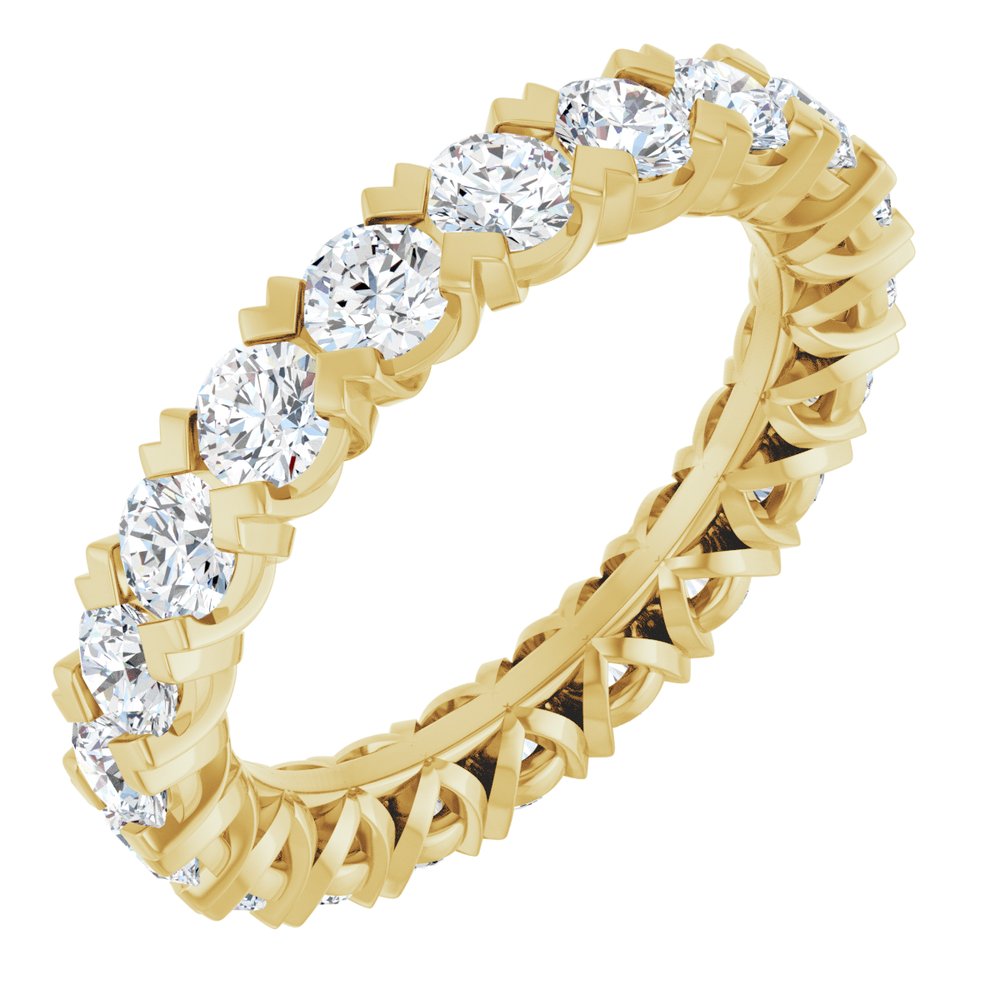 14K Yellow Gold 2 CTW Lab-Grown Diamond Eternity Band Size 5