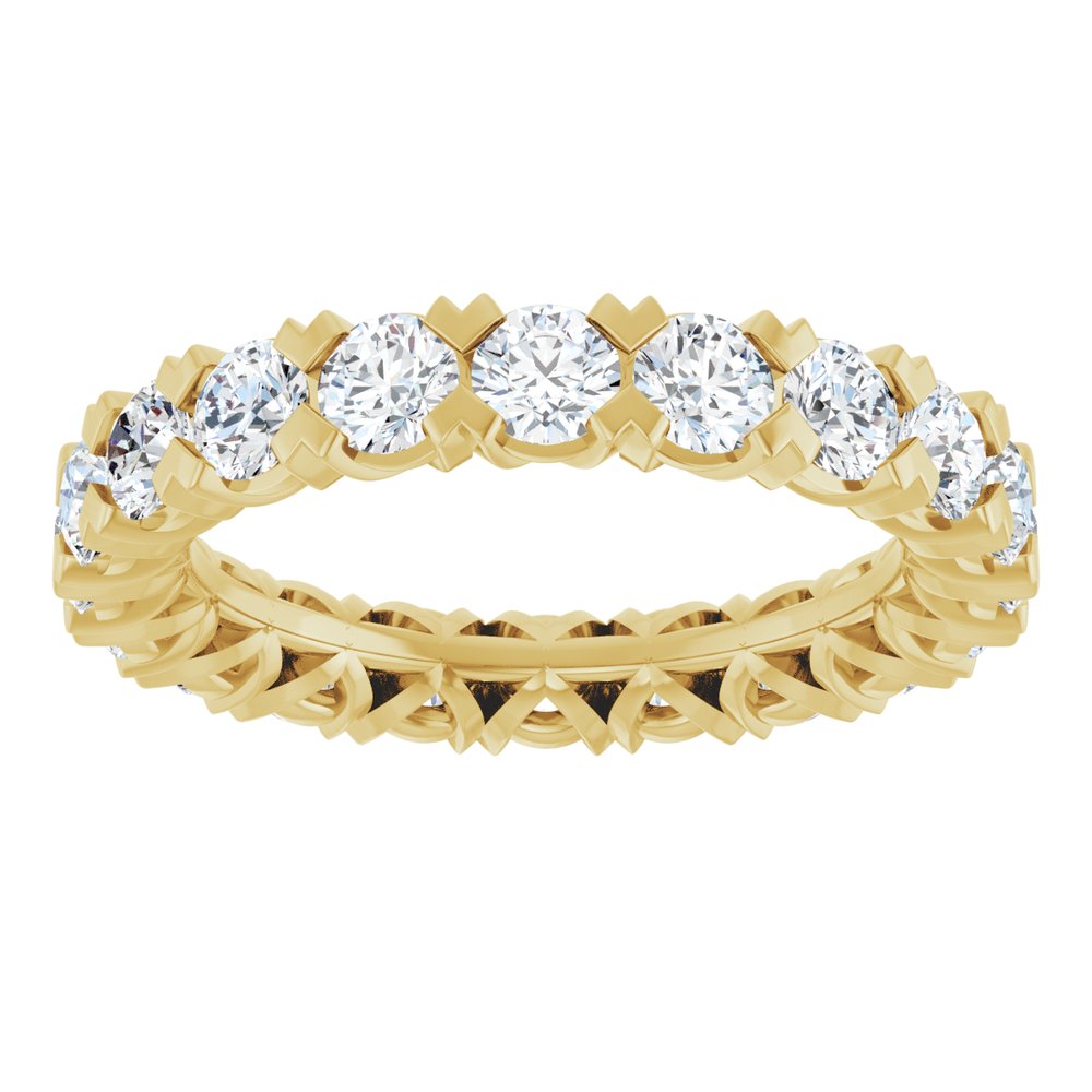 14K Yellow Gold 2 CTW Lab-Grown Diamond Eternity Band Size 5