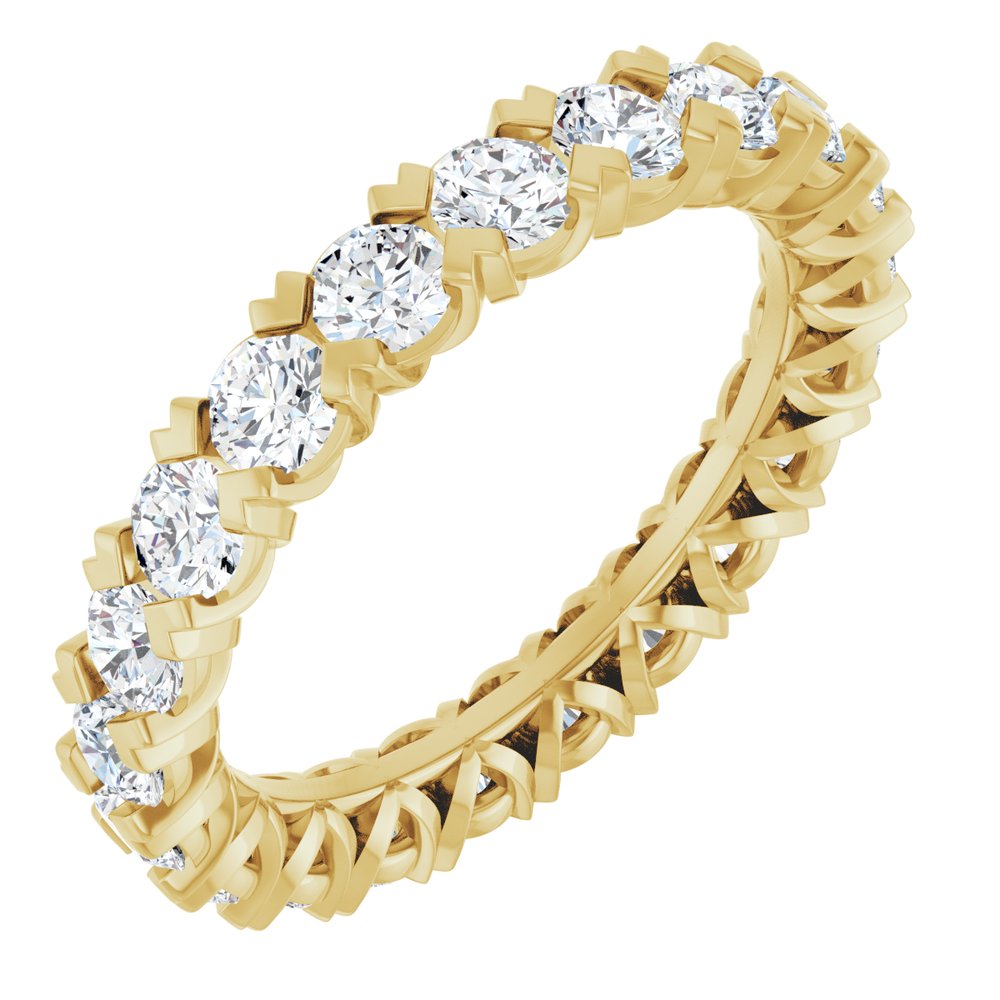 14K Yellow Gold 2 1/8 CTW Lab-Grown Diamond Eternity Band Size 6.5