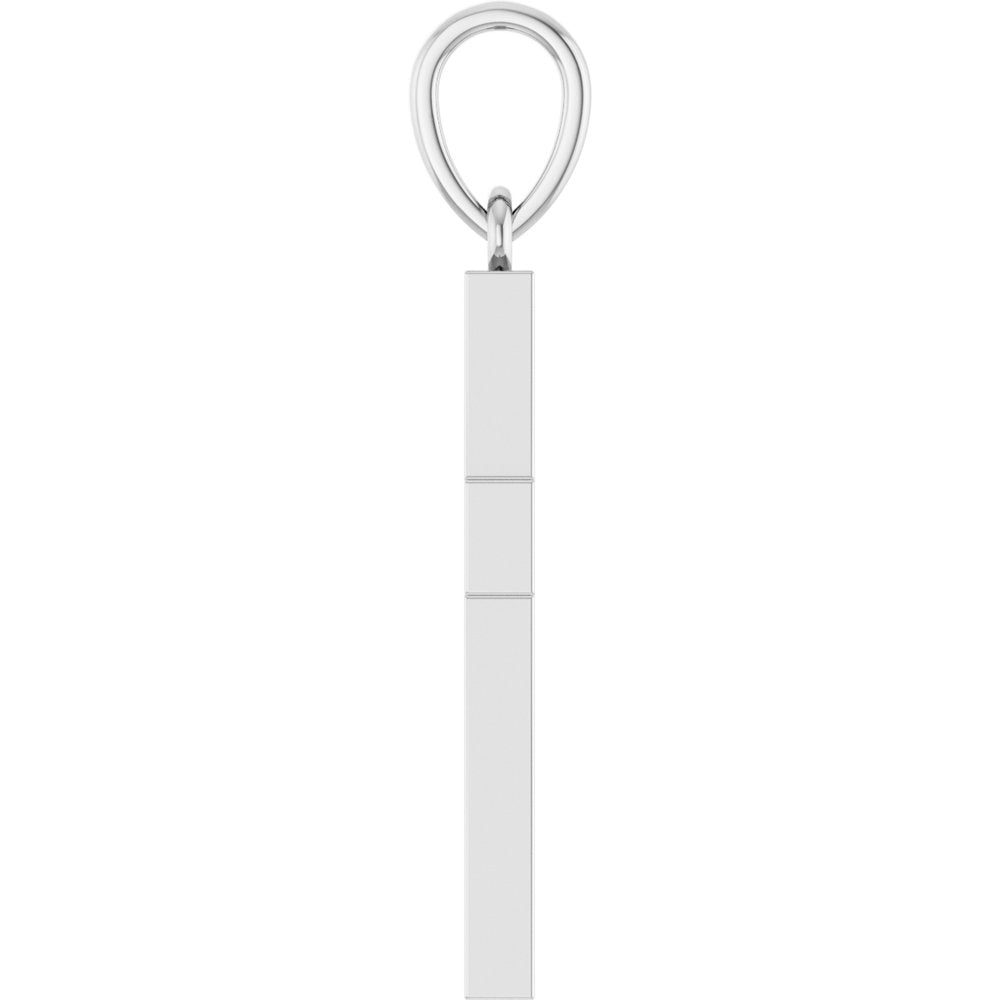 14K White Gold 1/4 CTW Natural Diamond Cross Pendant