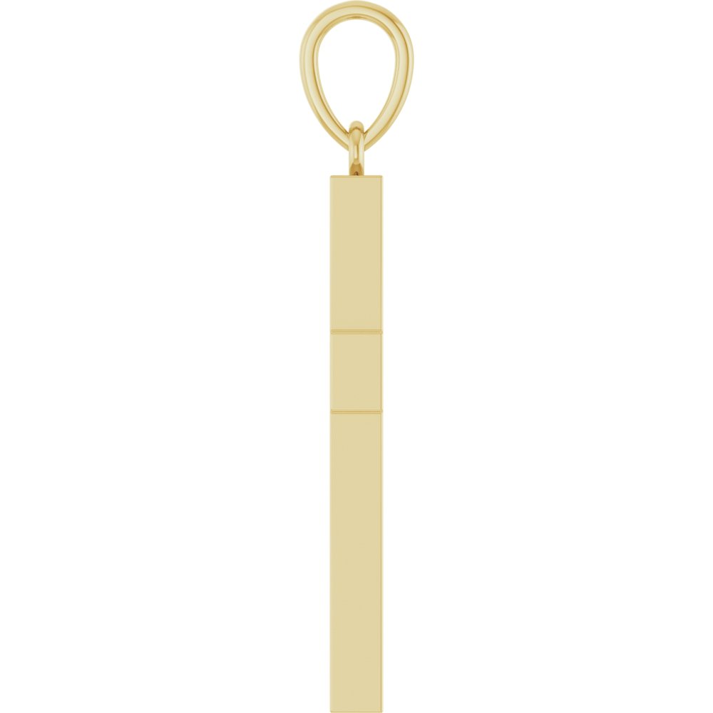 14K Yellow Gold 1/2 CTW Natural Diamond Cross Pendant