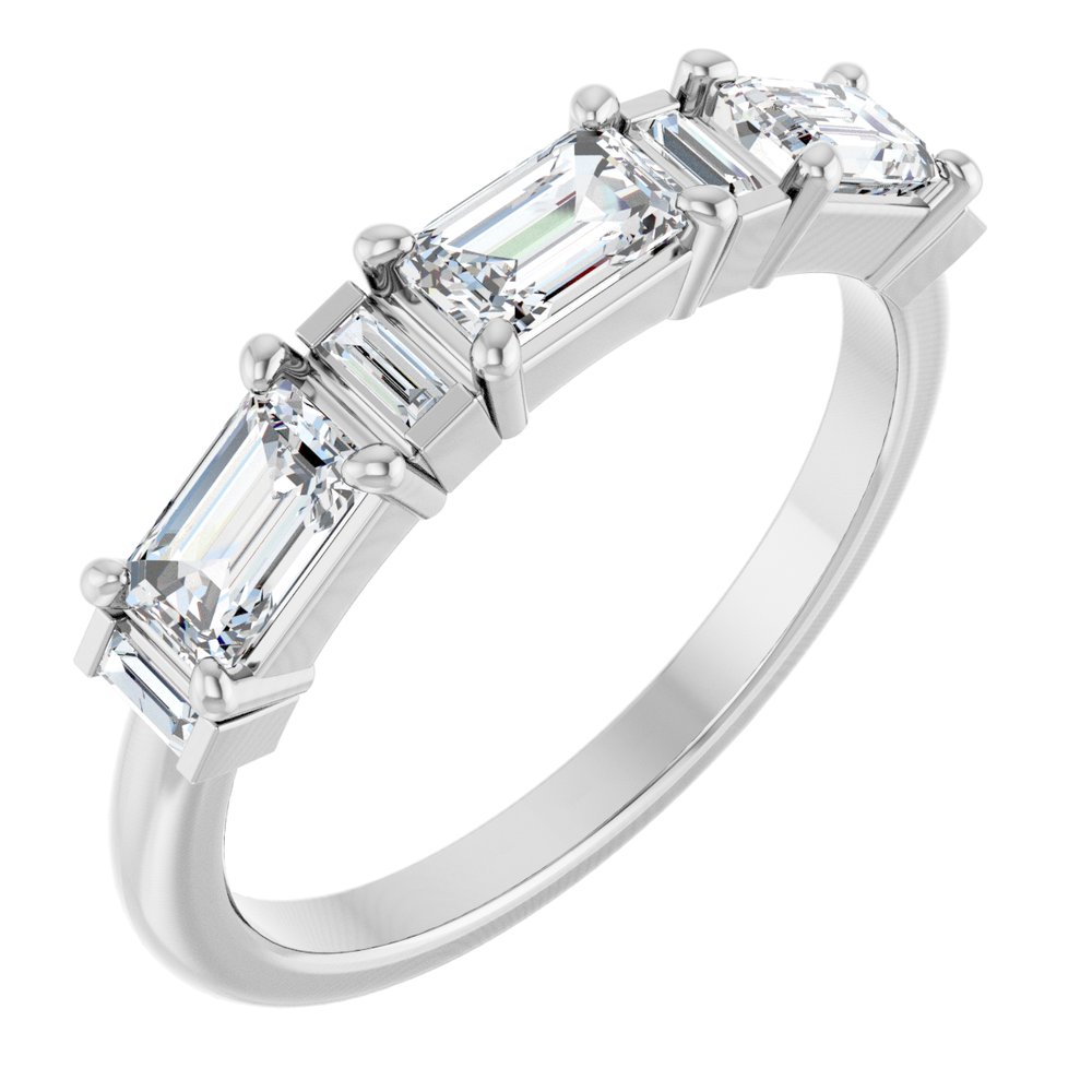 14K White Gold 9/10 CTW Lab-Grown Diamond Anniversary Band