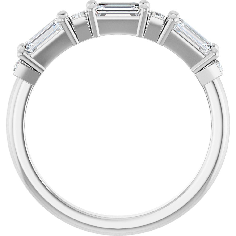 14K White Gold 9/10 CTW Lab-Grown Diamond Anniversary Band