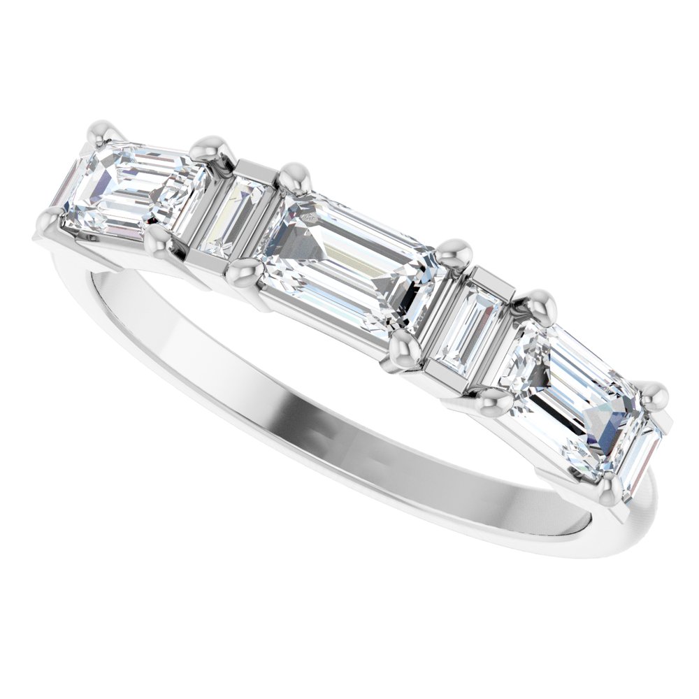 14K White Gold 9/10 CTW Lab-Grown Diamond Anniversary Band