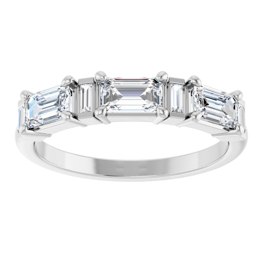 14K White Gold 9/10 CTW Lab-Grown Diamond Anniversary Band