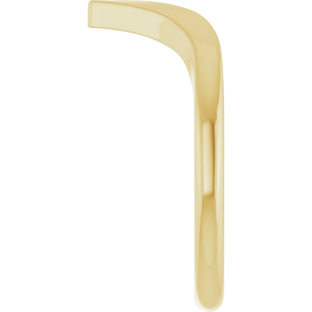 14K Yellow Gold .0075 CT Natural Diamond Contour Band