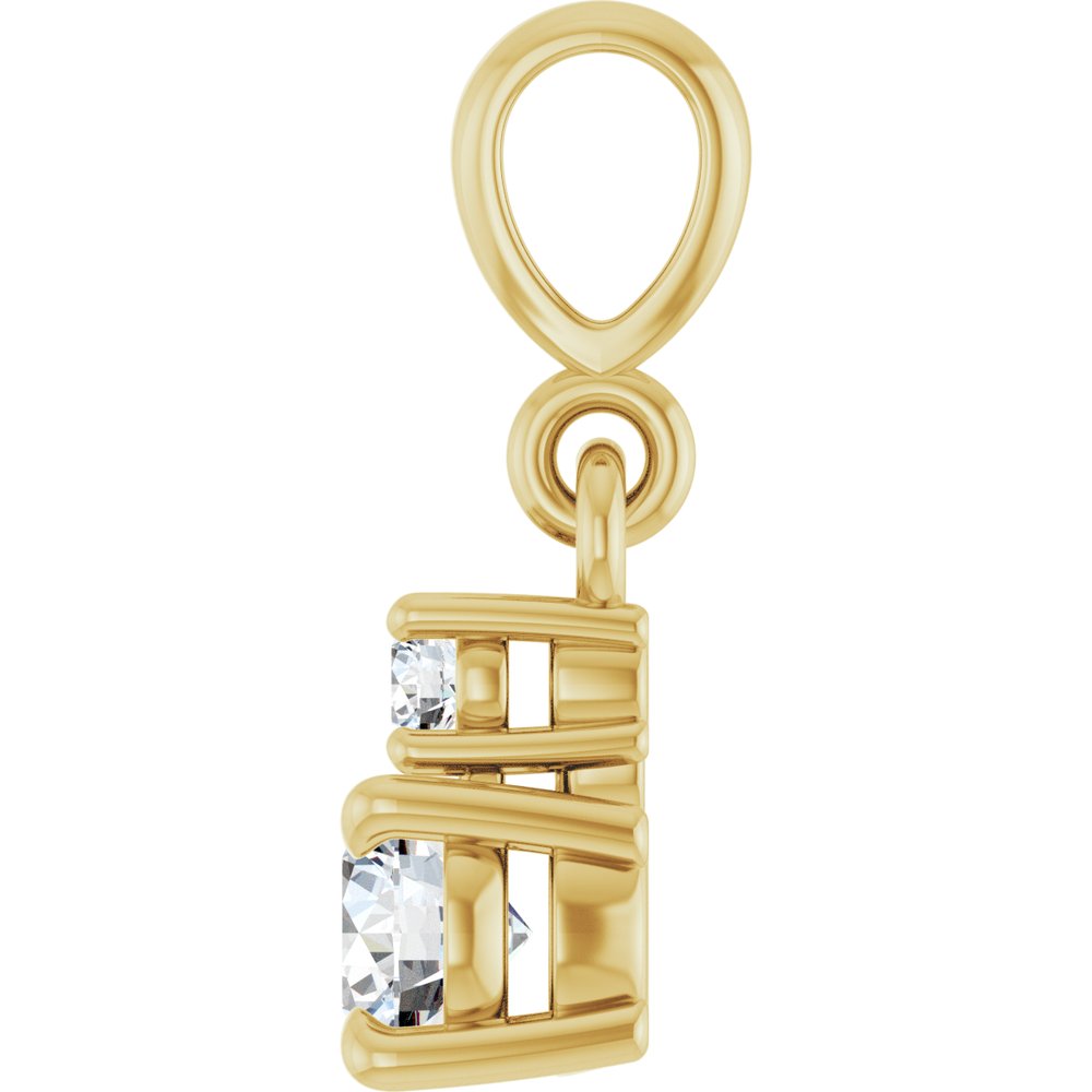 14K Yellow Gold .03 CTW Lab-Grown Diamond Pendant