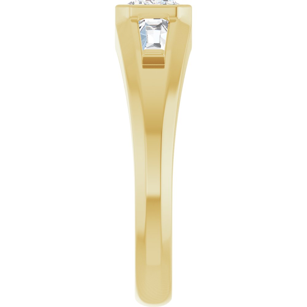 14K Yellow Gold 1 1/2 CTW Lab-Grown Diamond Three-Stone Band