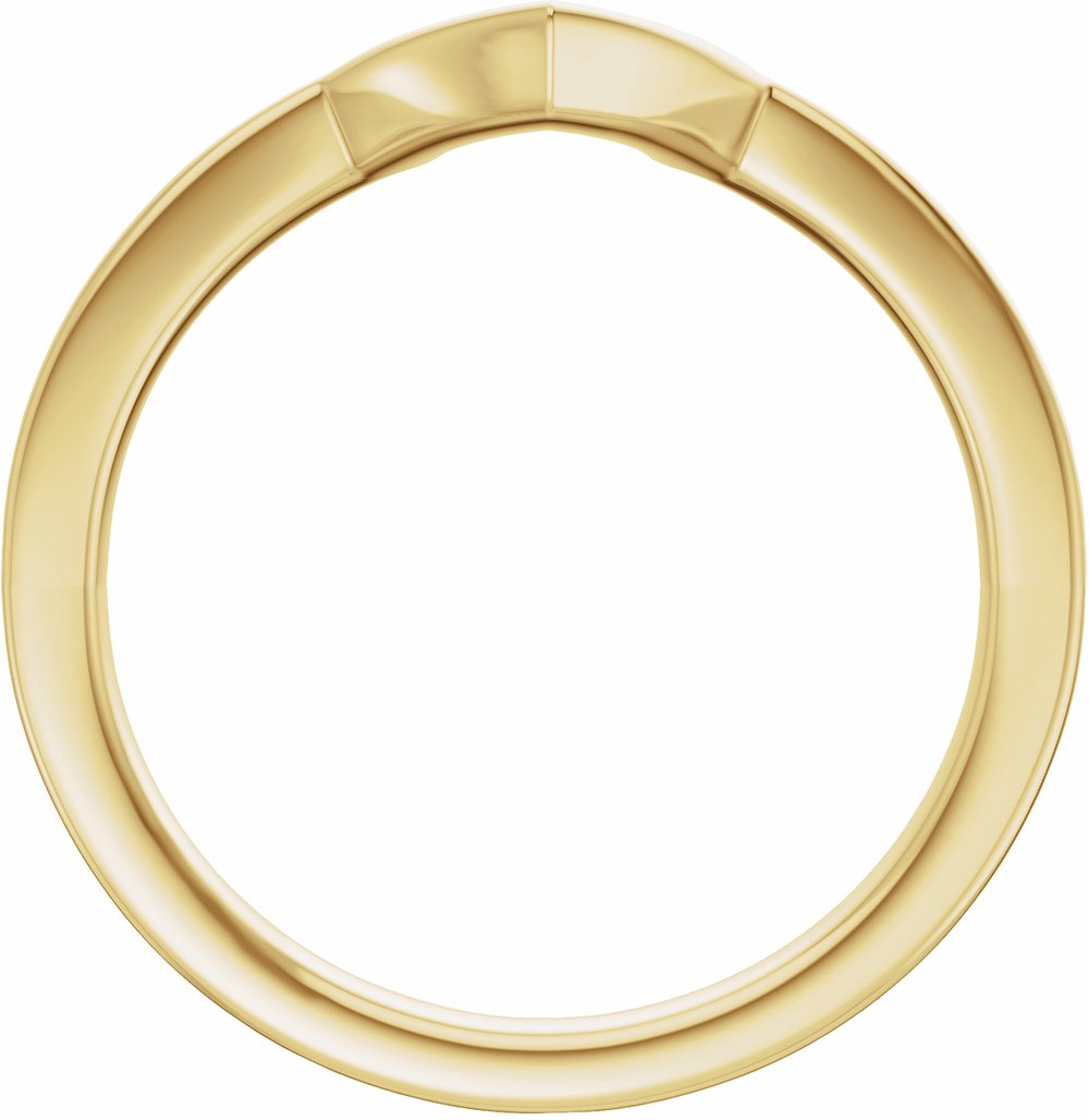 14K Yellow Gold Band for 12x6 mm Marquise Ring