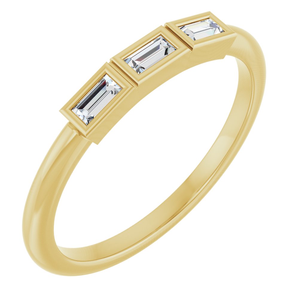 14K Yellow Gold 1/8 CTW Natural Diamond Anniversary Band