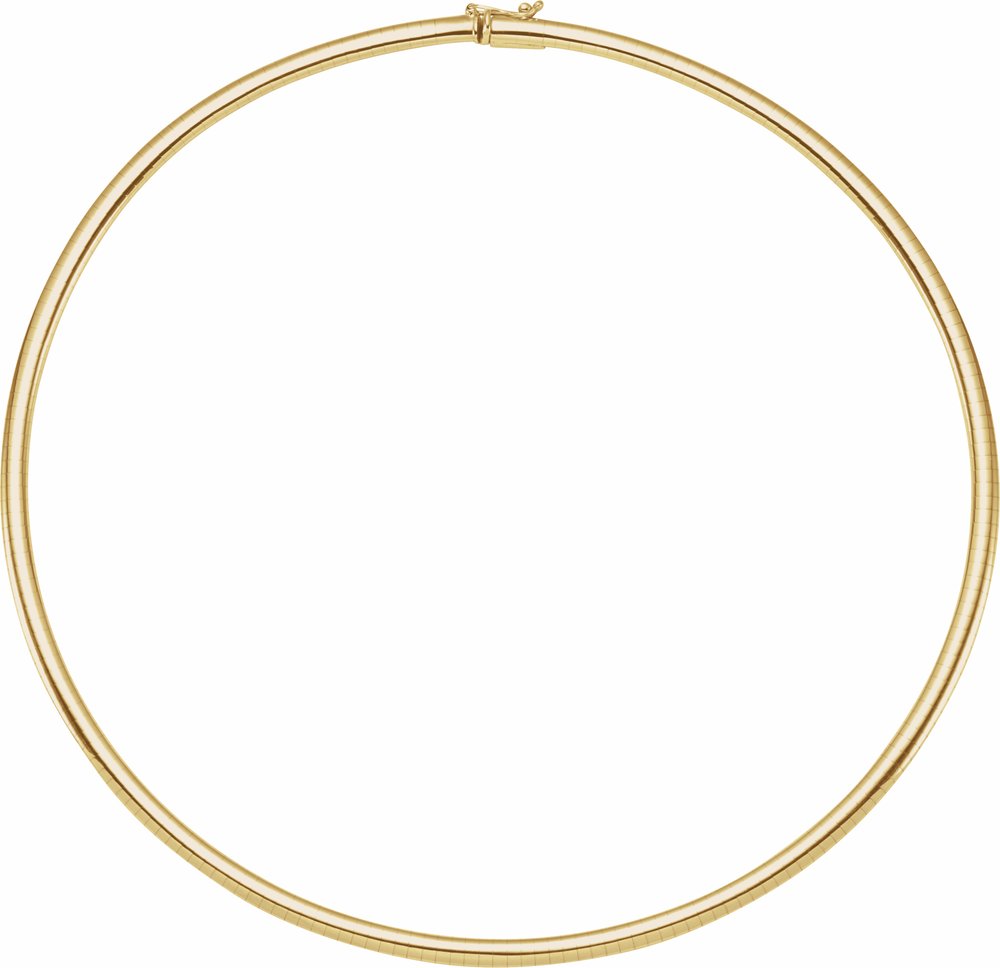14K Yellow Gold 4 mm Omega 16" Chain