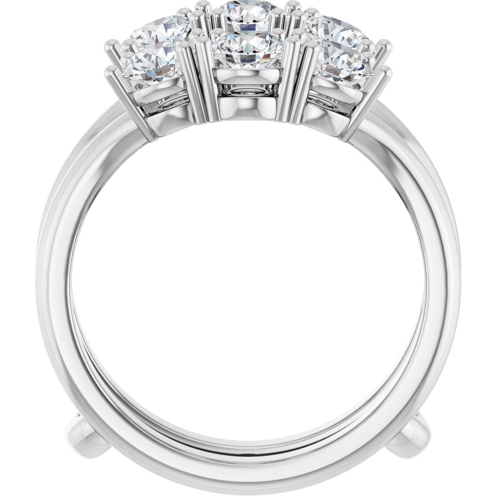 14K White Gold 1 1/2 CTW Lab-Grown Diamond Ring Guard