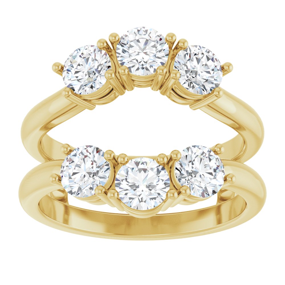 14K Yellow Gold 1 1/2 CTW Lab-Grown Diamond Ring Guard