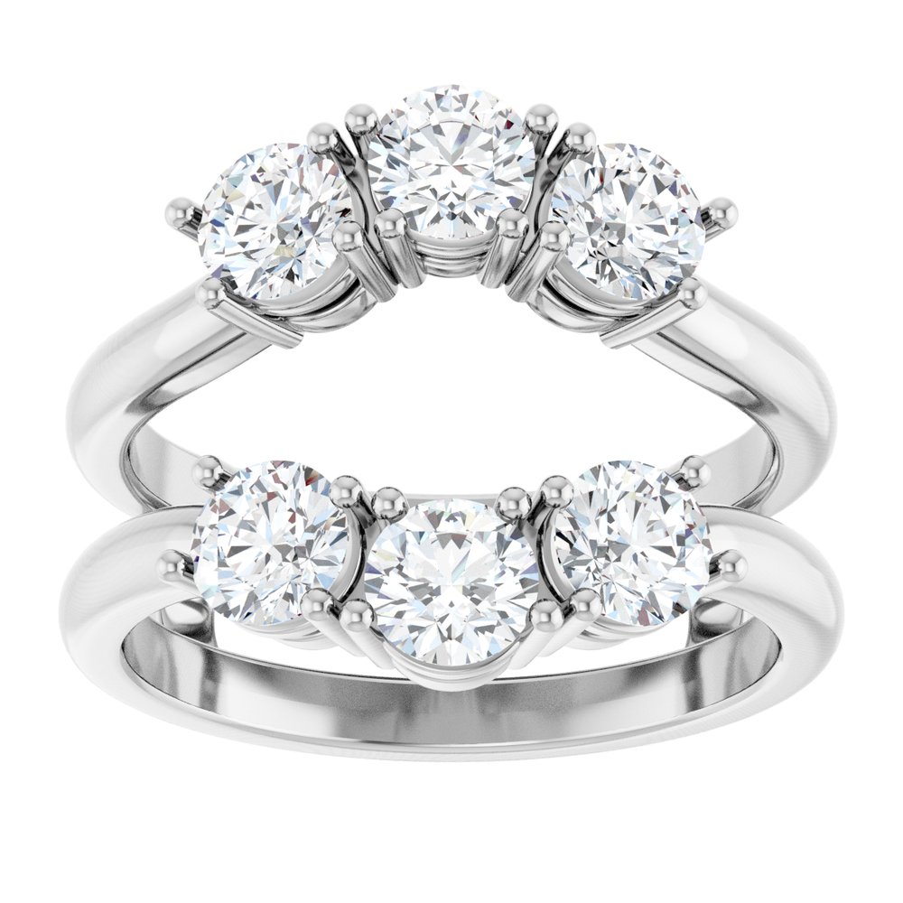 14K White Gold 1 1/2 CTW Lab-Grown Diamond Ring Guard