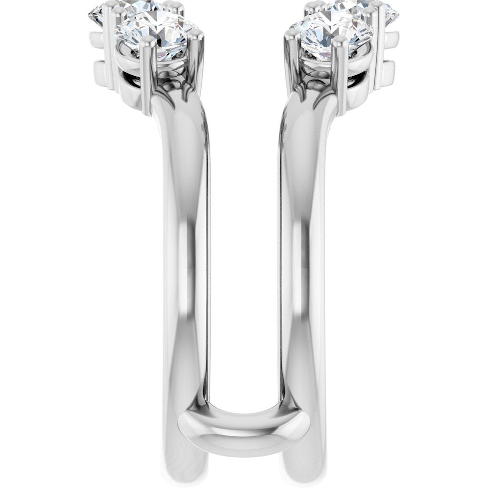 14K White Gold 1 1/2 CTW Lab-Grown Diamond Ring Guard