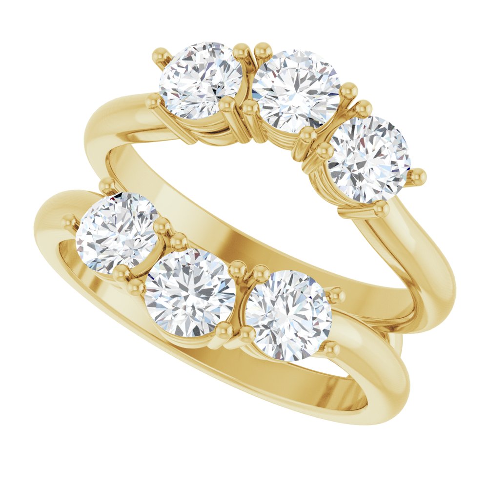 14K Yellow Gold 1 1/2 CTW Lab-Grown Diamond Ring Guard