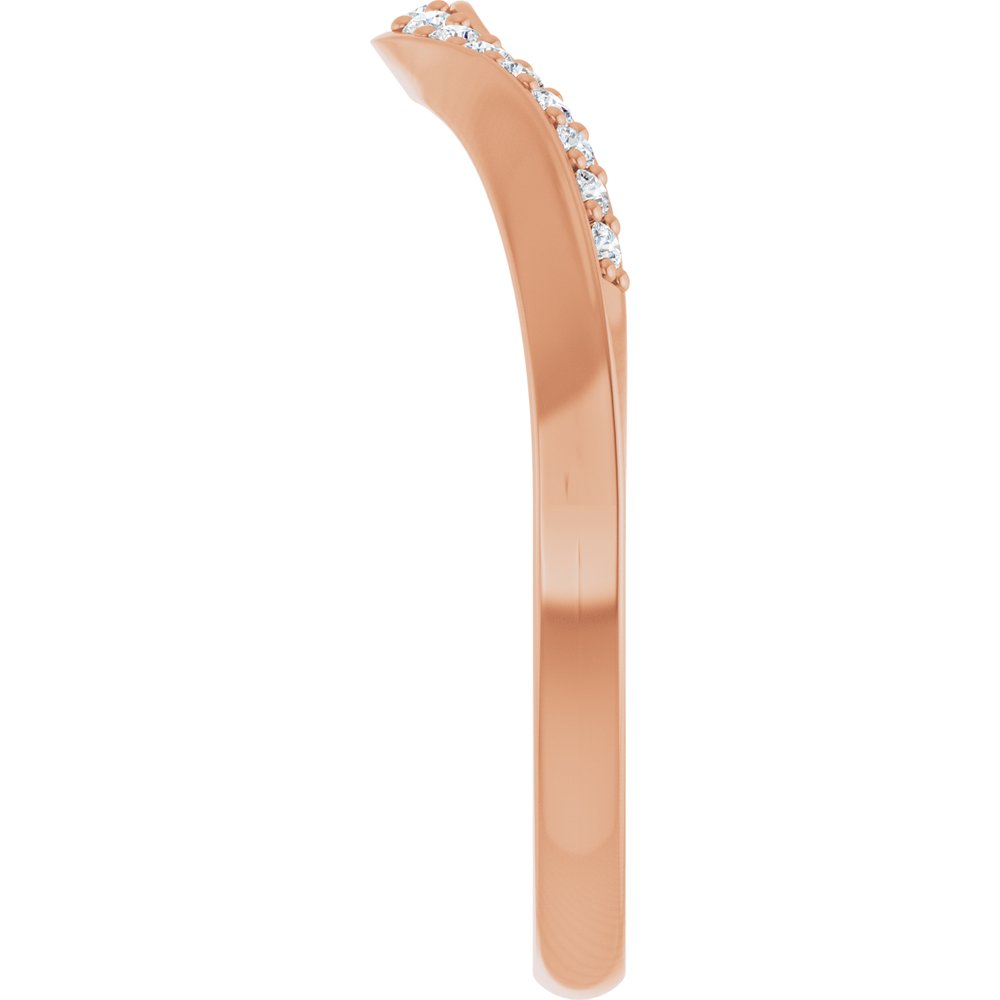 14K Rose Gold 1/8 CTW Lab-Grown Diamond Contour Band