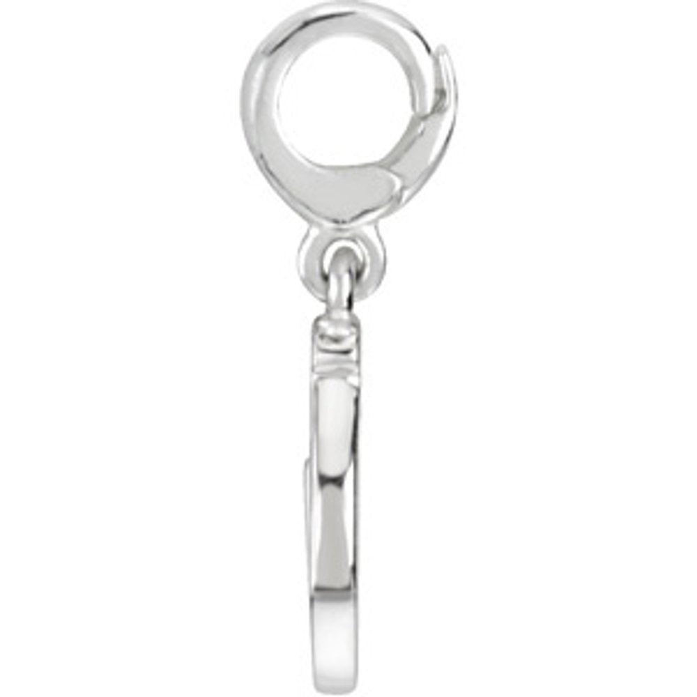 14K White Horseshoe Charm/Pendant