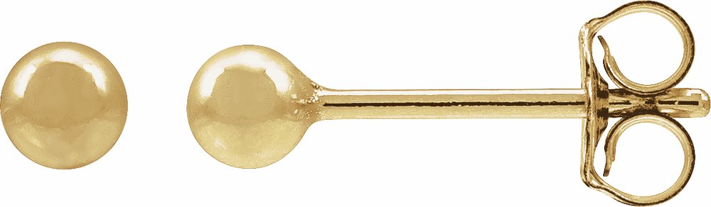 14K Yellow Gold-Filled 3 mm Ball Stud Earring