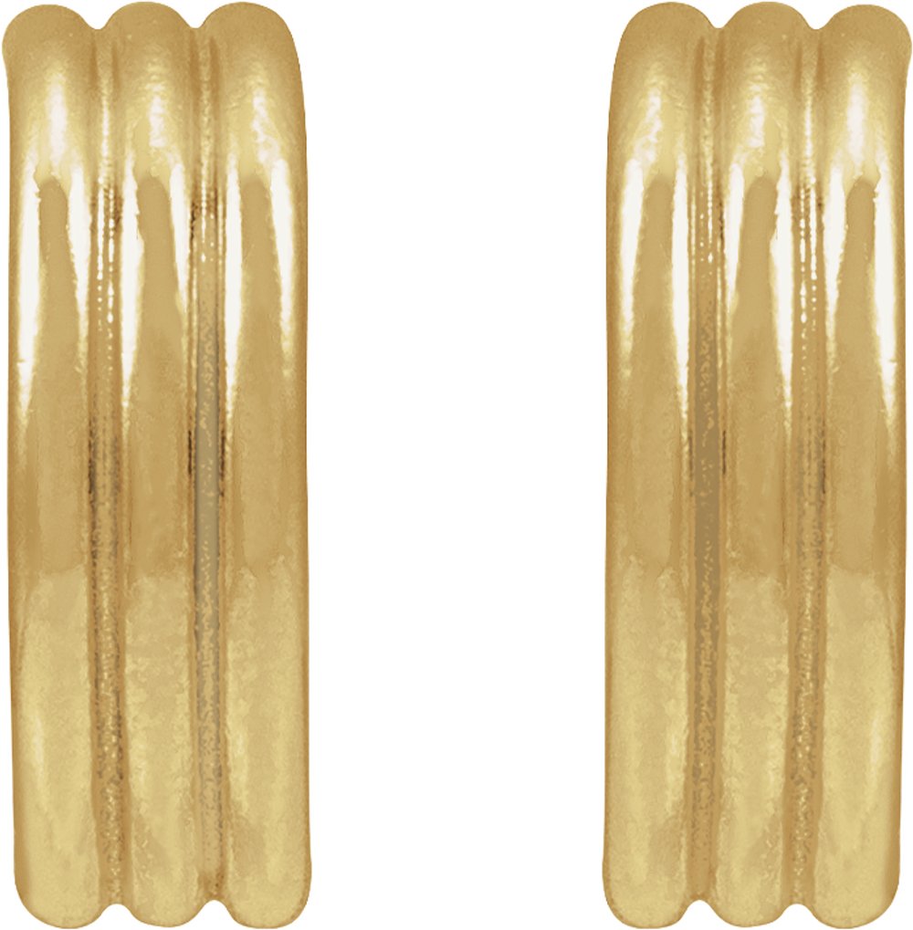 14K Yellow Gold-Filled 12 mm Hoop Earrings