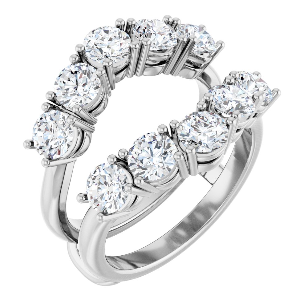 14K White Gold 2 1/2 CTW Lab-Grown Diamond Ring Guard