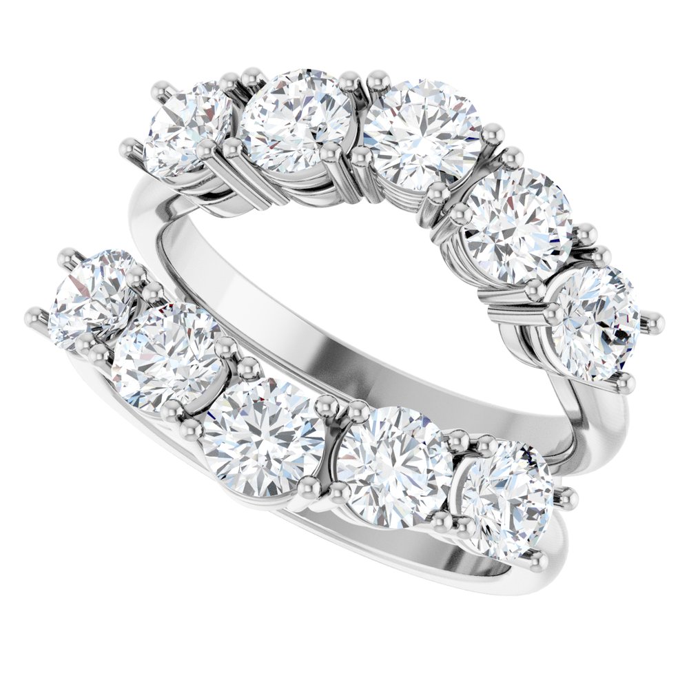 14K White Gold 2 1/2 CTW Lab-Grown Diamond Ring Guard