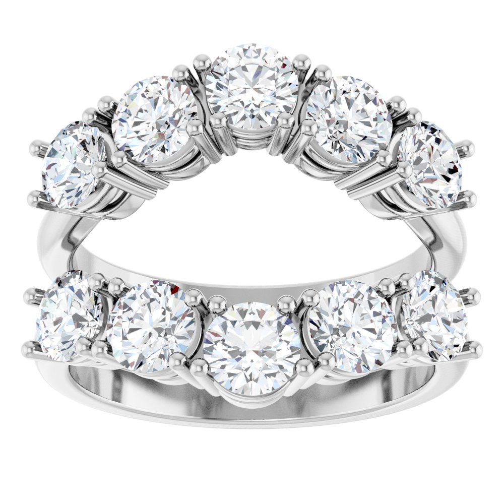 14K White Gold 2 1/2 CTW Lab-Grown Diamond Ring Guard