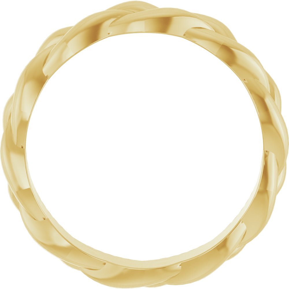 14K Yellow Gold 4 mm Woven-Design Band Size 6