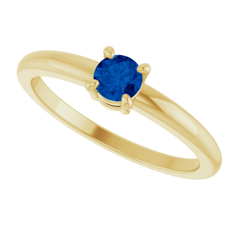 14K Yellow Gold Natural Aquamarine Ring