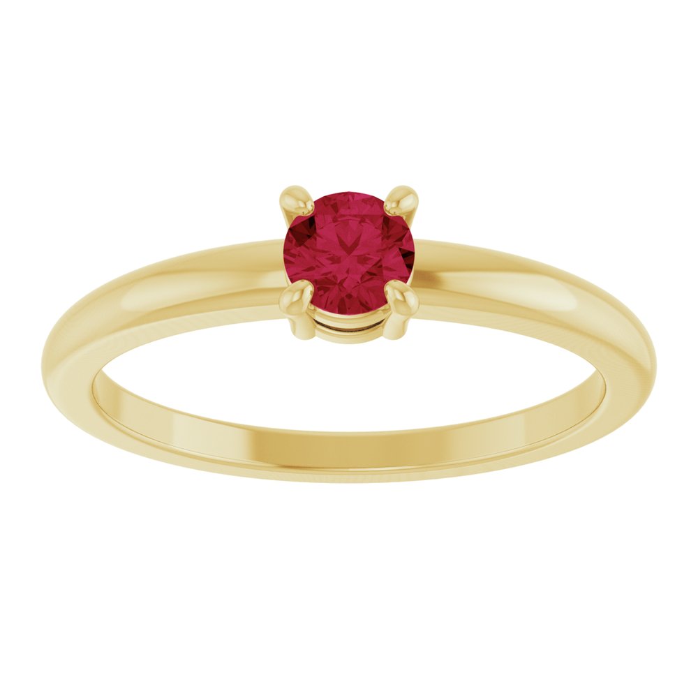 14K Yellow Gold Natural Ruby Ring