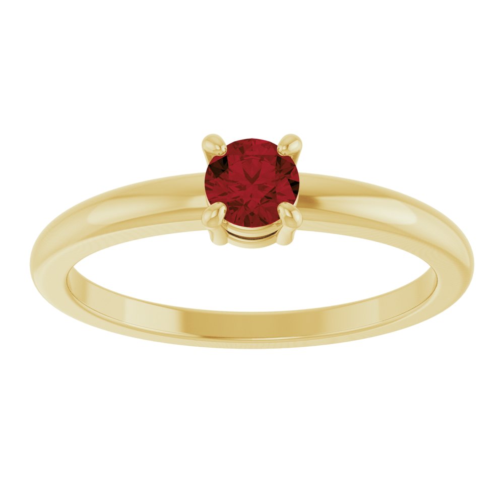 14K Yellow Gold Natural Mozambique Garnet Ring