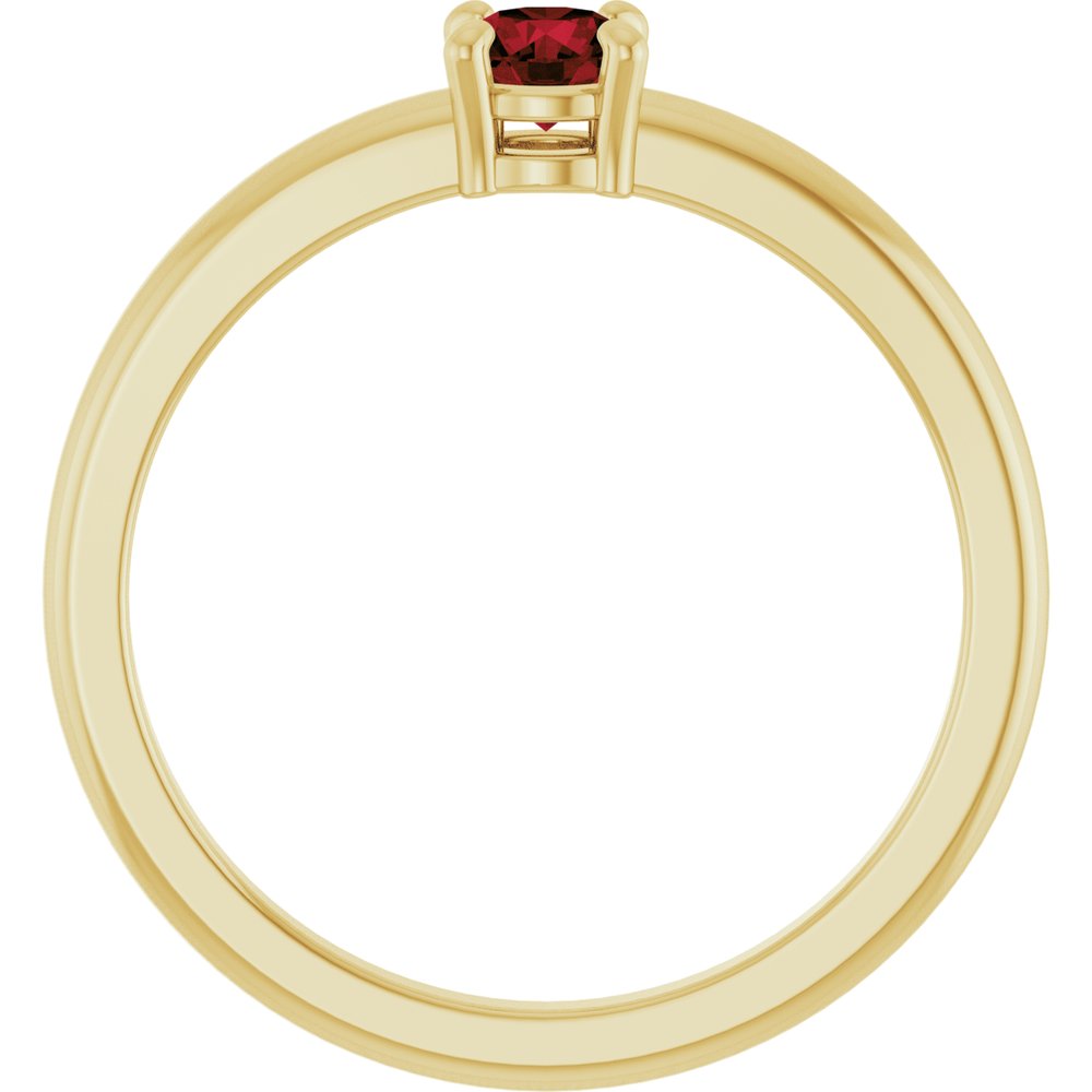 14K Yellow Gold Natural Mozambique Garnet Ring