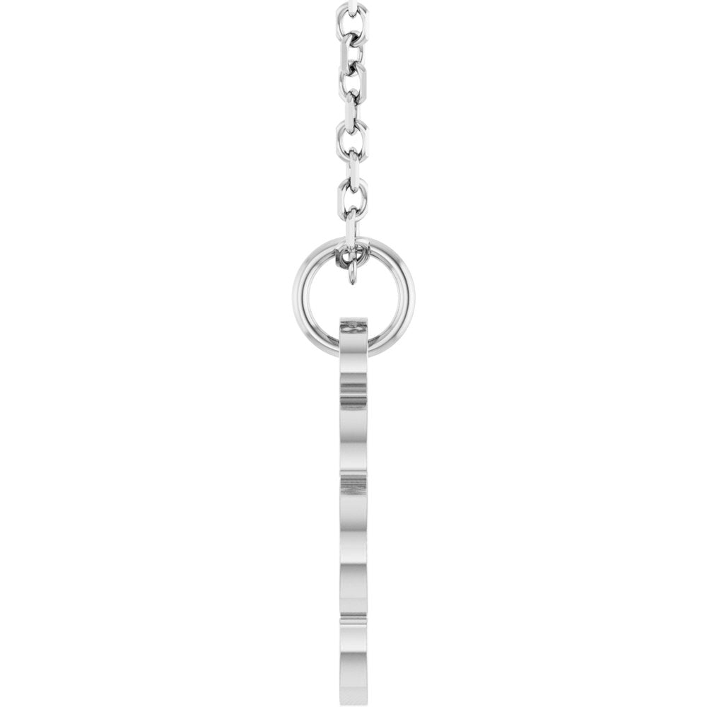 Sterling Silver Engravable Clover 16-18" Necklace