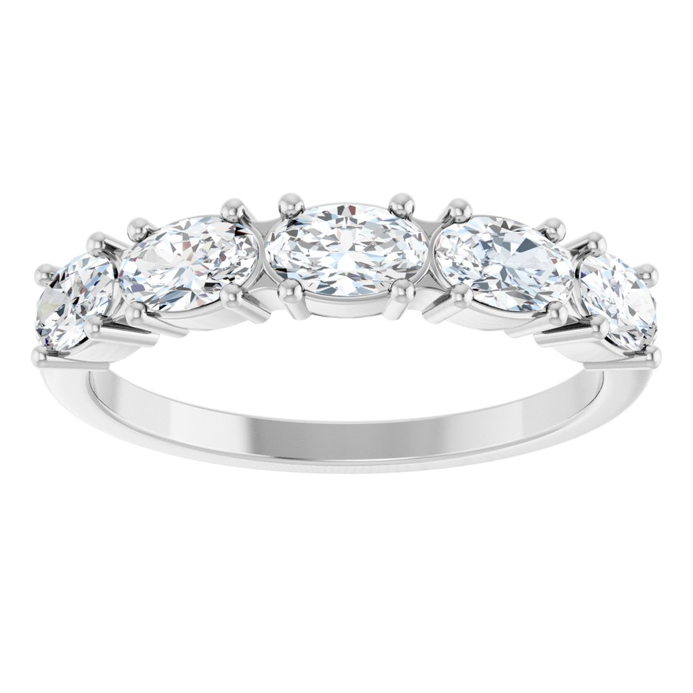 14K White Gold 9/10 CTW Lab-Grown Diamond Anniversary Band
