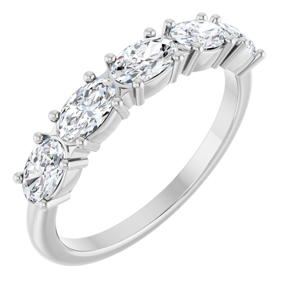 14K White Gold 9/10 CTW Lab-Grown Diamond Anniversary Band