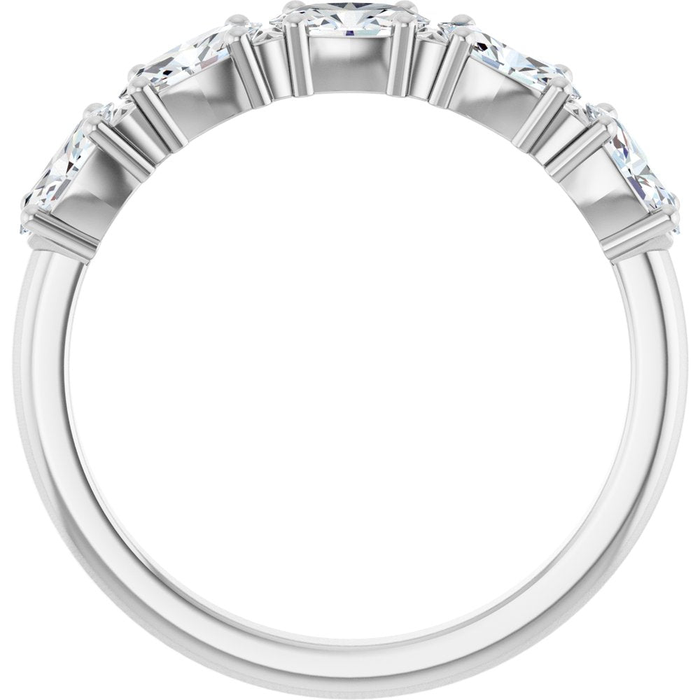 14K White Gold 9/10 CTW Lab-Grown Diamond Anniversary Band