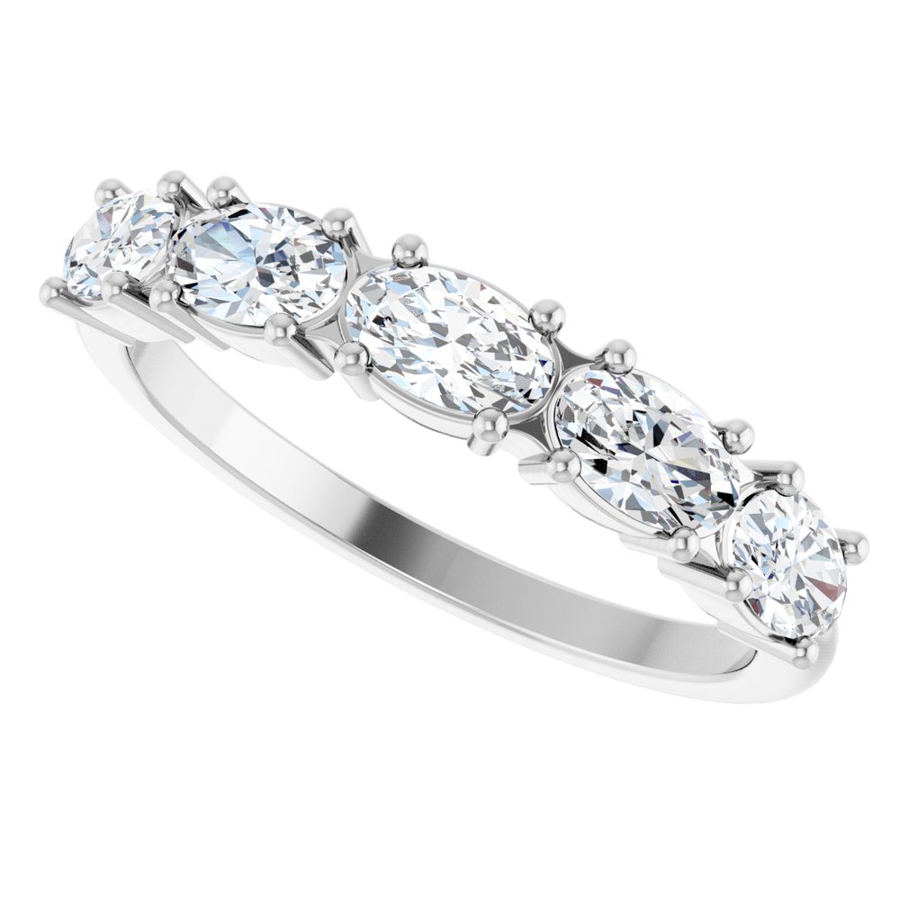14K White Gold 9/10 CTW Lab-Grown Diamond Anniversary Band
