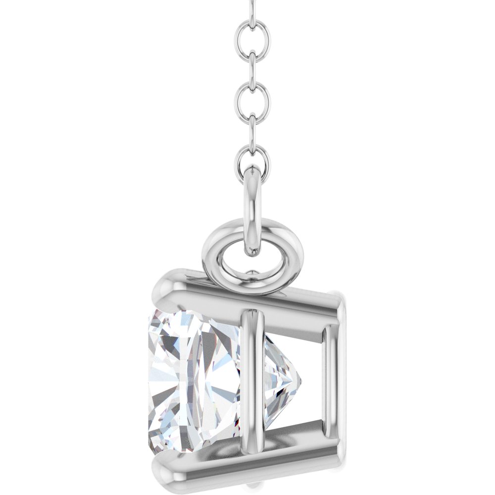14K White Gold 3/4 CT Lab-Grown Diamond 18" Necklace