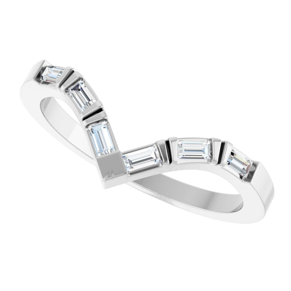 14K Yellow Gold 1/6 CTW Lab-Grown Diamond Contour Band
