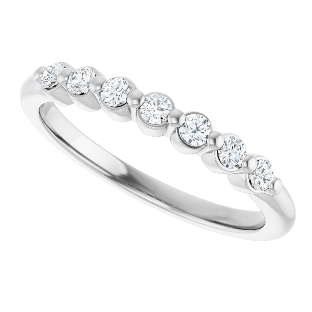 14K White Gold 1/5 Lab-Grown Diamond Anniversary Band