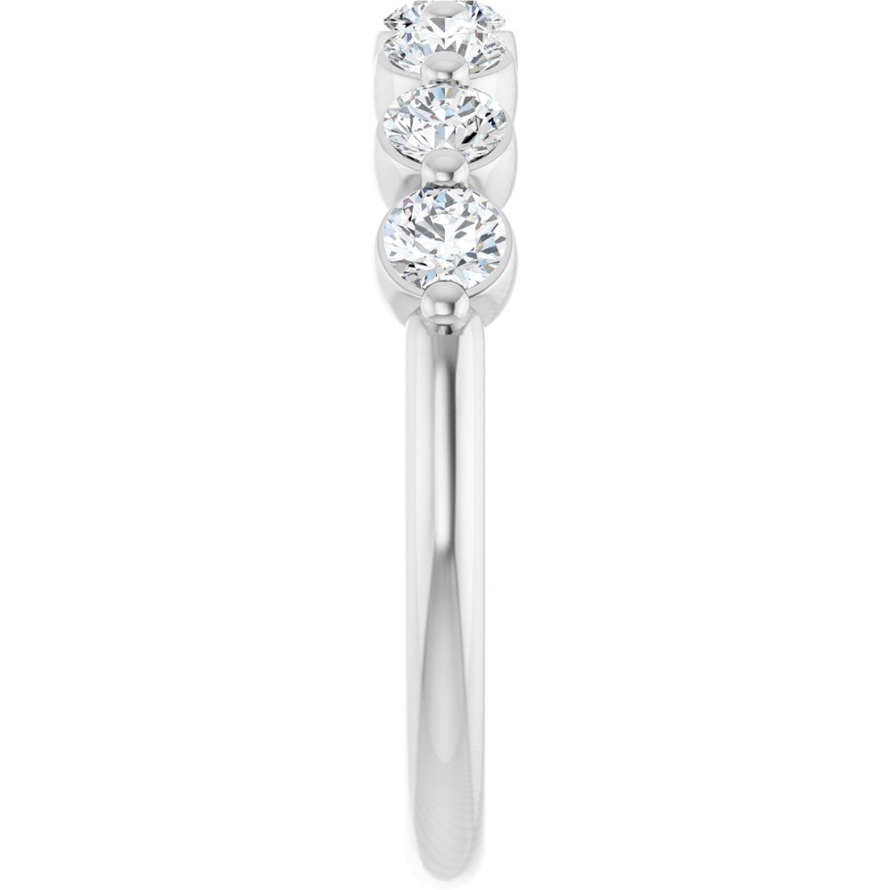 14K White Gold 5/8 Lab-Grown Diamond Anniversary Band