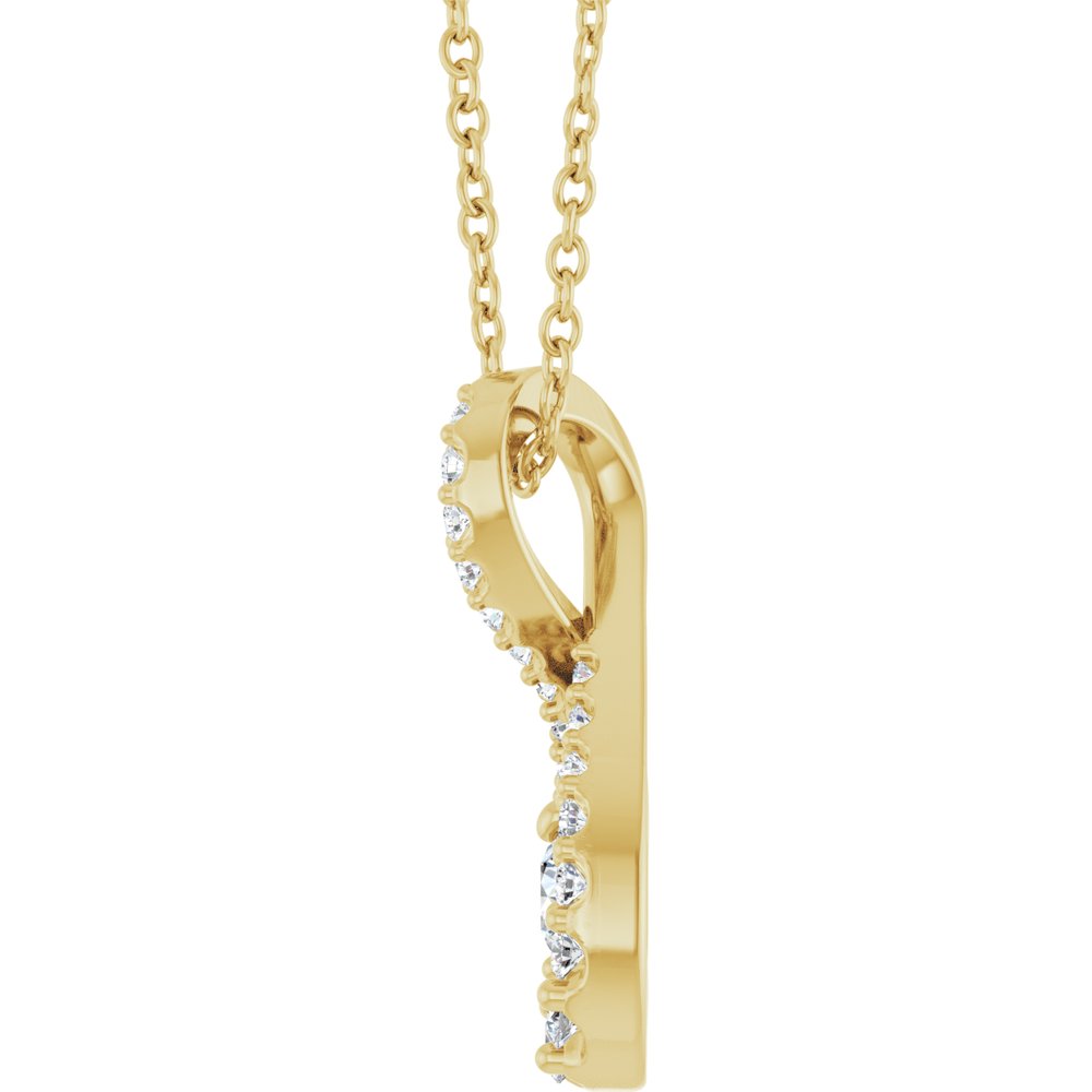 14K Yellow Gold 1/4 CTW Lab-Grown Diamond 16-18" Necklace