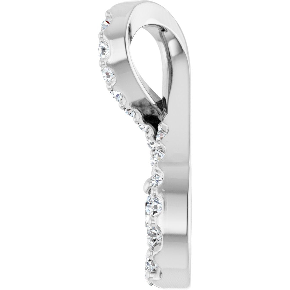 14K White Gold 1/6 CTW Lab-Grown Diamond Freeform Pendant