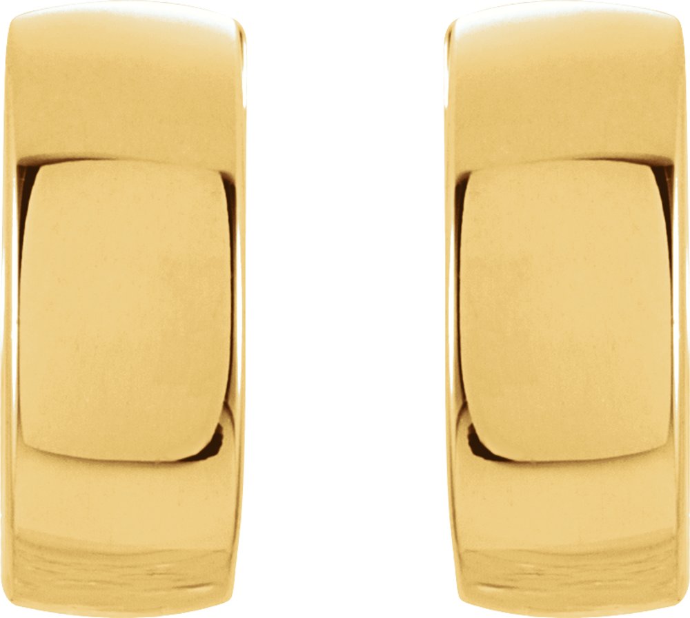 14K Yellow Gold 14 mm Hinged Hoop Earrings