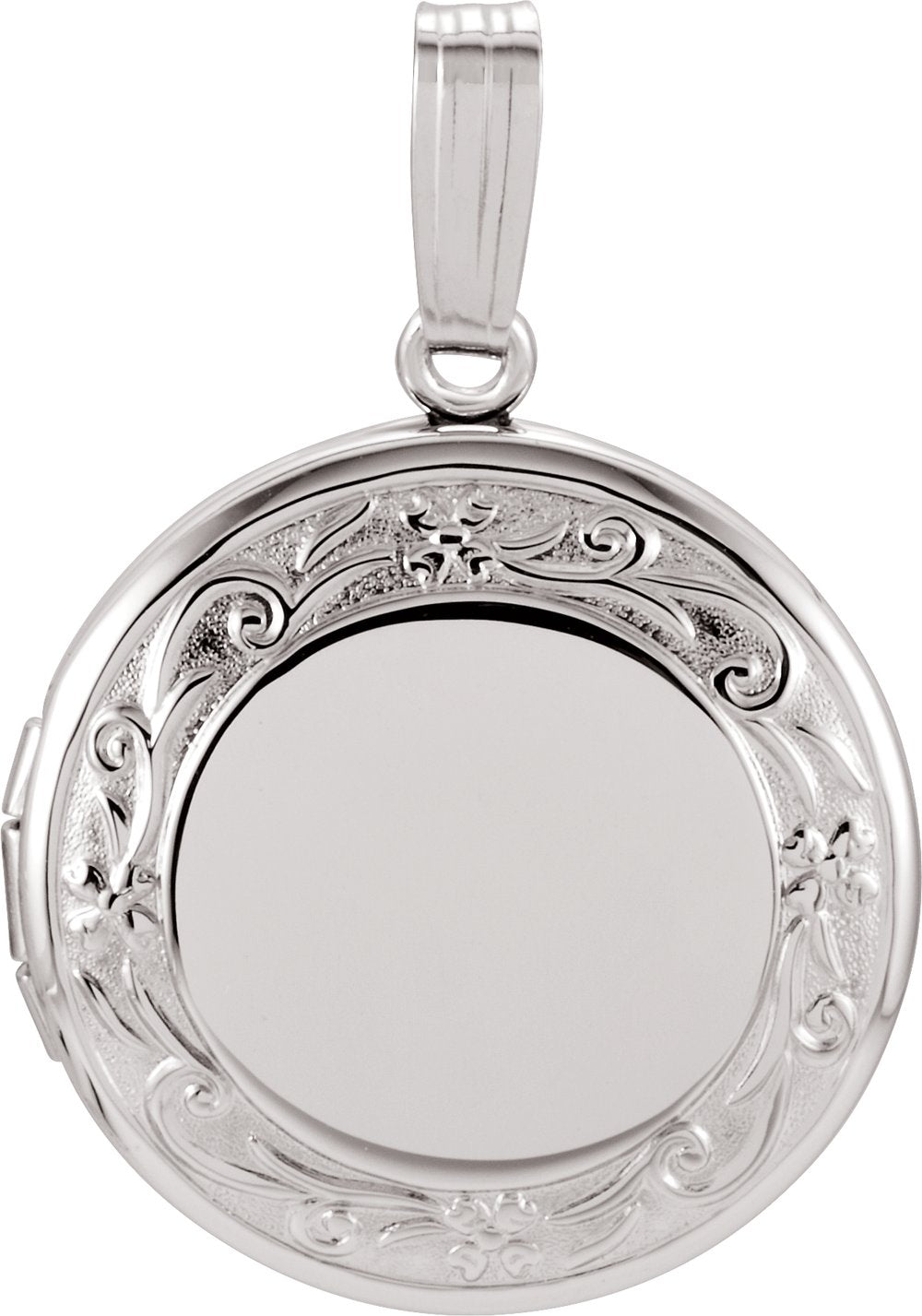 Sterling Silver Engravable Round Locket